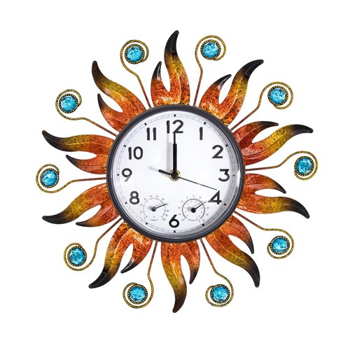 Sun outdoor clock with - sun,