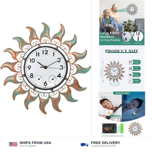 Outdoor wall clock - wall, inch